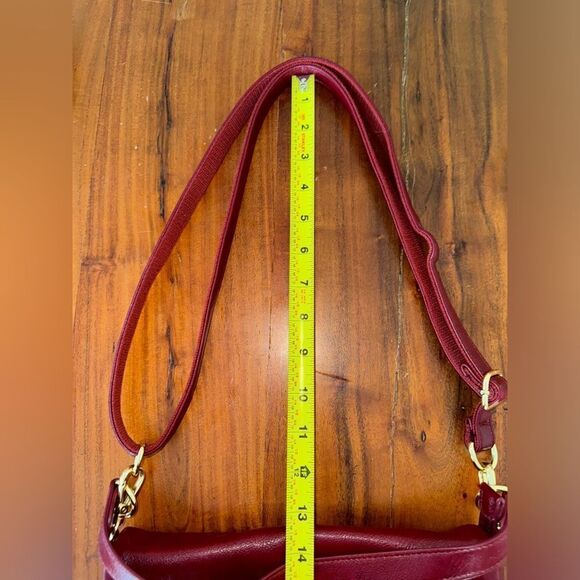 Bjorn borg leather crossbody fold over w/long adjustable and fixed handle  EUC - Picture 6 of 9